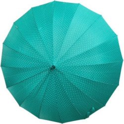 Bisetti - long parapluie canne 16 baleines - vert