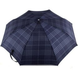 Bugatti - Petit parapluie fibre de carbone - marine à carreaux