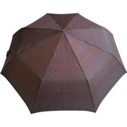 Bugatti - Petit parapluie fibre de carbone - marron à carreaux