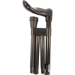 Canne pliante -  télescopique de 82 - 5 à 92 - 5cm -  tube alum - couleur Noir