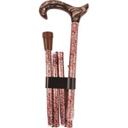 Canne pliante -  télescopique de 87 à 97cm -  tube aluminiu - couleur Bordeaux