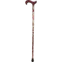 Canne pliante -  télescopique de 87 à 97cm -  tube aluminiu - couleur Bordeaux