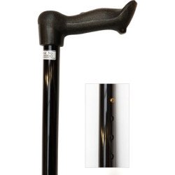 Canne télescopique de 74 à 97cm -  tube aluminium noir -  p - couleur Noir