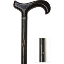 Canne télescopique de 77 - 5 à 93 cm -  tube aluminium -  à d - couleur Noir