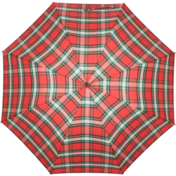 Long parapluie AC karo écossais - couleur Rouge