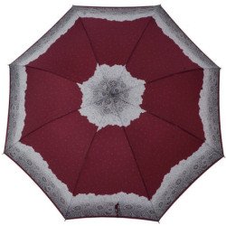 Long parapluie bordeaux Carbonsteel poignée arrondie - couleur Bordeaux