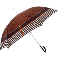 Parapluie long carbonsteel AC HR Letizia ligné - couleur Marron