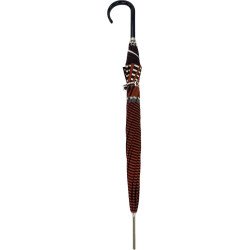 Parapluie long carbonsteel AC HR Letizia ligné - couleur Marron