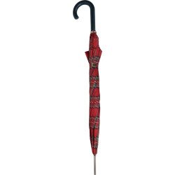 Long parapluie carbonsteel karo poignée arrondie - couleur Rouge