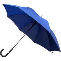 Long parapluie Fiber uni poignée arrondie - couleur Bleu