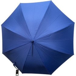 Long parapluie Fiber uni poignée arrondie - couleur Bleu