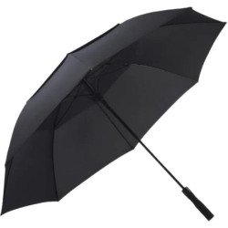 Long parapluie fiber golf uni avec poignée droite - couleur Noir