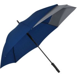 Long parapluie bicolore marine/gris