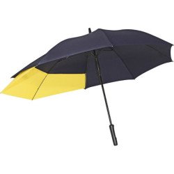 Long parapluie bicolore marine/jaune - couleur Jaune