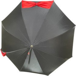 Long parapluie Mesh noir uni perles - couleur Noir