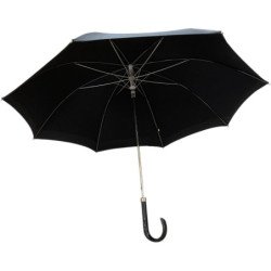 Long parapluie Mesh noir uni perles - couleur Noir