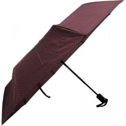 Petit parapluie carbonsteel uni avec petis pois blanc - couleur Bordeaux