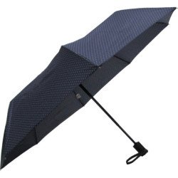 Petit parapluie carbonsteel uni avec petis pois blanc - couleur Marine