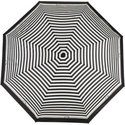 Petit parapluie rayé bicolore carbonsteel magic delight - couleur Noir