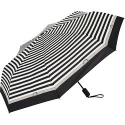 Petit parapluie rayé bicolore carbonsteel magic delight - couleur Noir