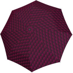 Petit parapluie uni carbonsteel magic avec pois en spir - couleur Fuschia