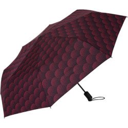 Petit parapluie uni carbonsteel magic avec pois en spir - couleur Fuschia