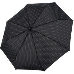 Petit parapluie fiber magic flipback lignés - couleur Noir