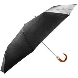 Petit parapluie fiber magic mini strong avec canne bois - couleur Noir