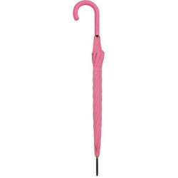Long parapluie colorful logo uni avec canne - couleur Rose