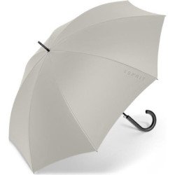 Long parapluie Esprit uni avec canne - couleur Gris