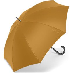 Esprit - Long parapluie marron clair uni avec canne noire