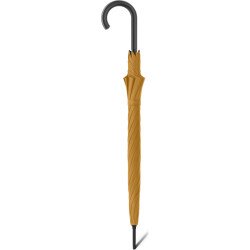 Esprit - Long parapluie marron clair uni avec canne noire