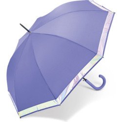 Long parapluie shiny border - couleur Mauve