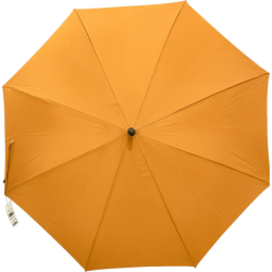 Long parapluie manche noir courbé - couleur Orange