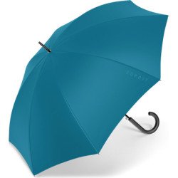 Esprit - Long parapluie uni turquoise avec canne