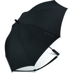 Long parapluie AC uni avec bandouillière - couleur Noir