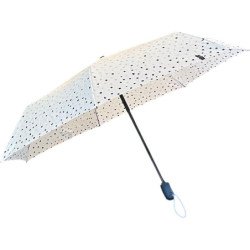 Mini parapluie candy pearls uni avec pois multicolore - couleur Blanc