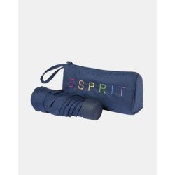 Petit parapluie colorful logo uni avec pochette - couleur Marine