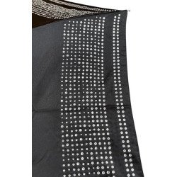 Moyen parapluie avec strass et manche ergonomique - couleur Noir