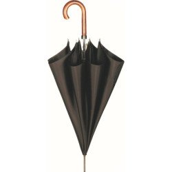 Le long parapluie Guy Laroche avec manche bois courbé - couleur Noir
