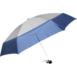 Moyen parapluie à pois manche ergonomique - couleur Bleu