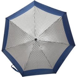 Moyen parapluie à pois manche ergonomique - couleur Bleu
