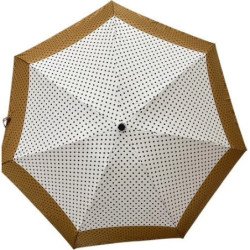 Moyen parapluie à pois manche ergonomique - couleur Marron