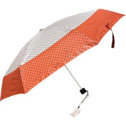Moyen parapluie à pois manche ergonomique - couleur Rouge
