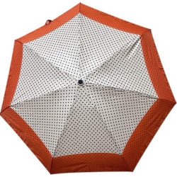 Moyen parapluie à pois manche ergonomique - couleur Rouge