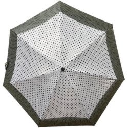Moyen parapluie à pois manche ergonomique - couleur Vert