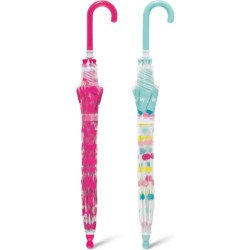 long parapluie enfant transparent et motifs - couleur Assortiment