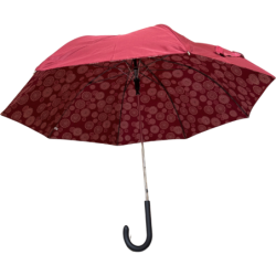 Laura Biagiotti  - Long parapluie canne en bois -  double toile - bordeaux