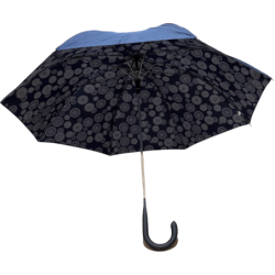 Laura Biagiotti  - Long parapluie canne en bois -  double toile - marine