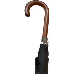 M&P - Parapluie long -  canne bois avec étui - noir